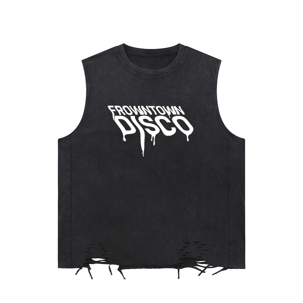 Snow Washed Raw-Hem Tank Top