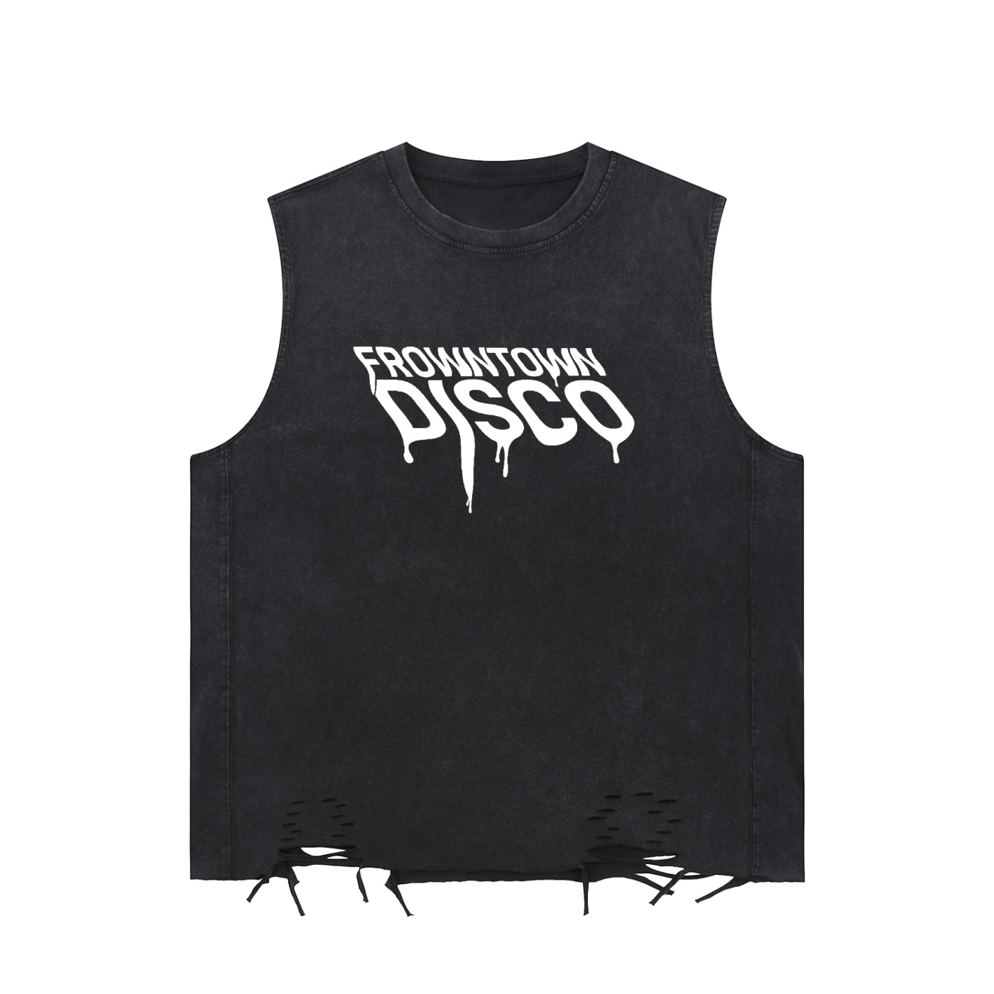 Snow Washed Raw-Hem Tank Top