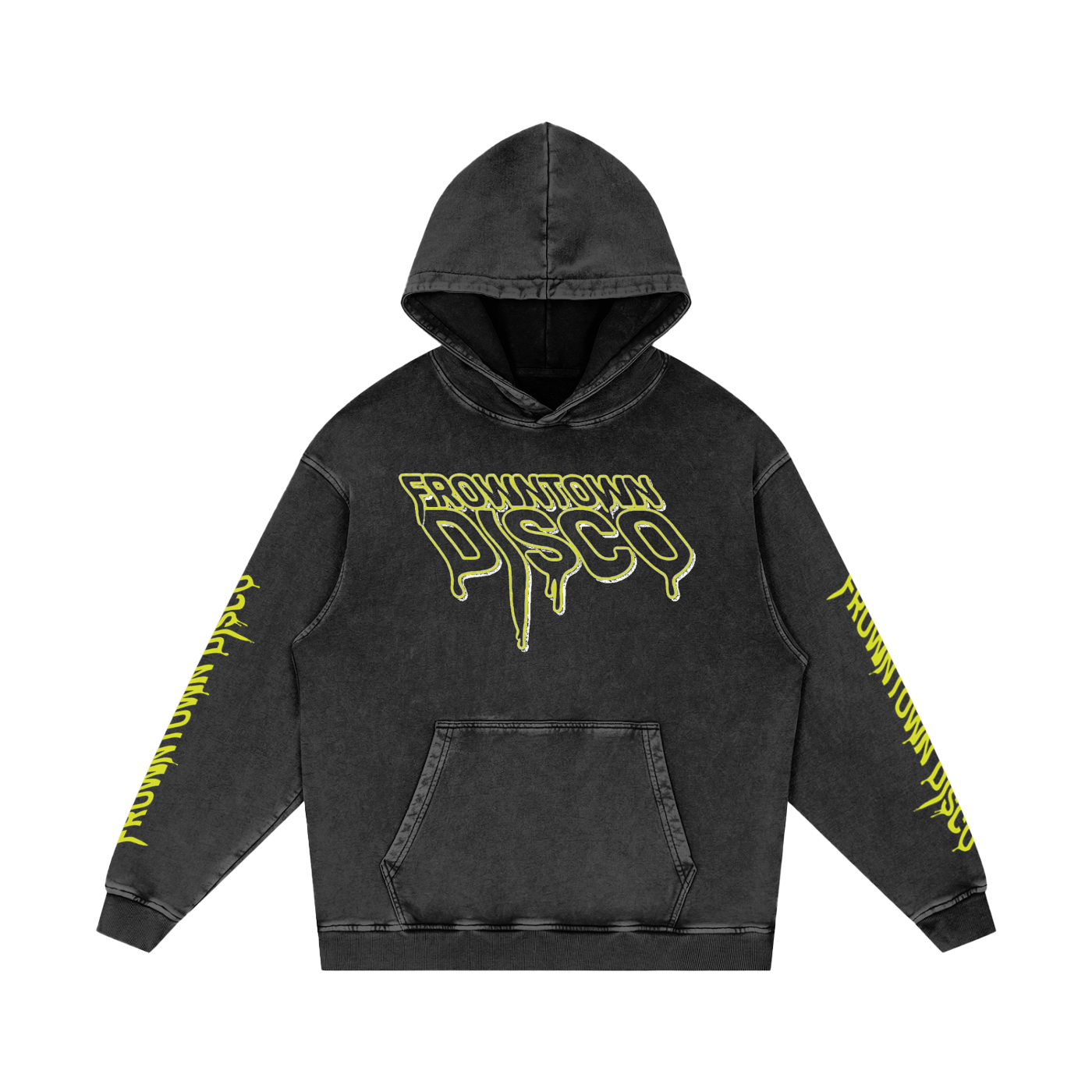 Snow Washed Loose Cotton Hoodie